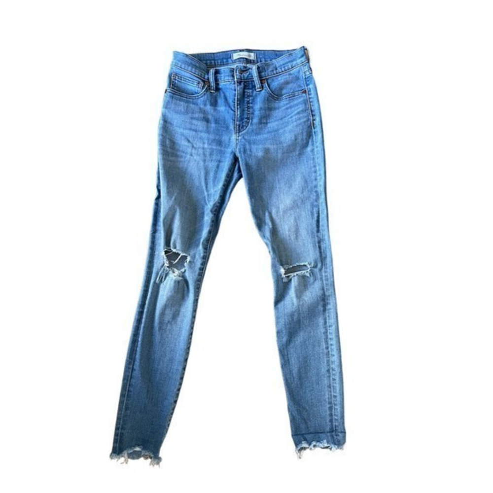 Madewell 9" High Rise Skinny Skinny Crop Blue Jeans Sz 25 Womens